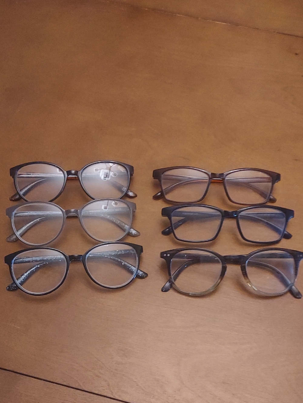 Classic Women's Eyeglasses Set - Gray & Brown Frames